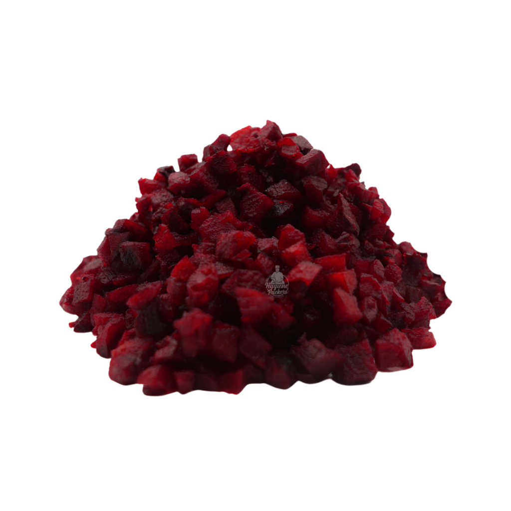 Diced beetroot pile