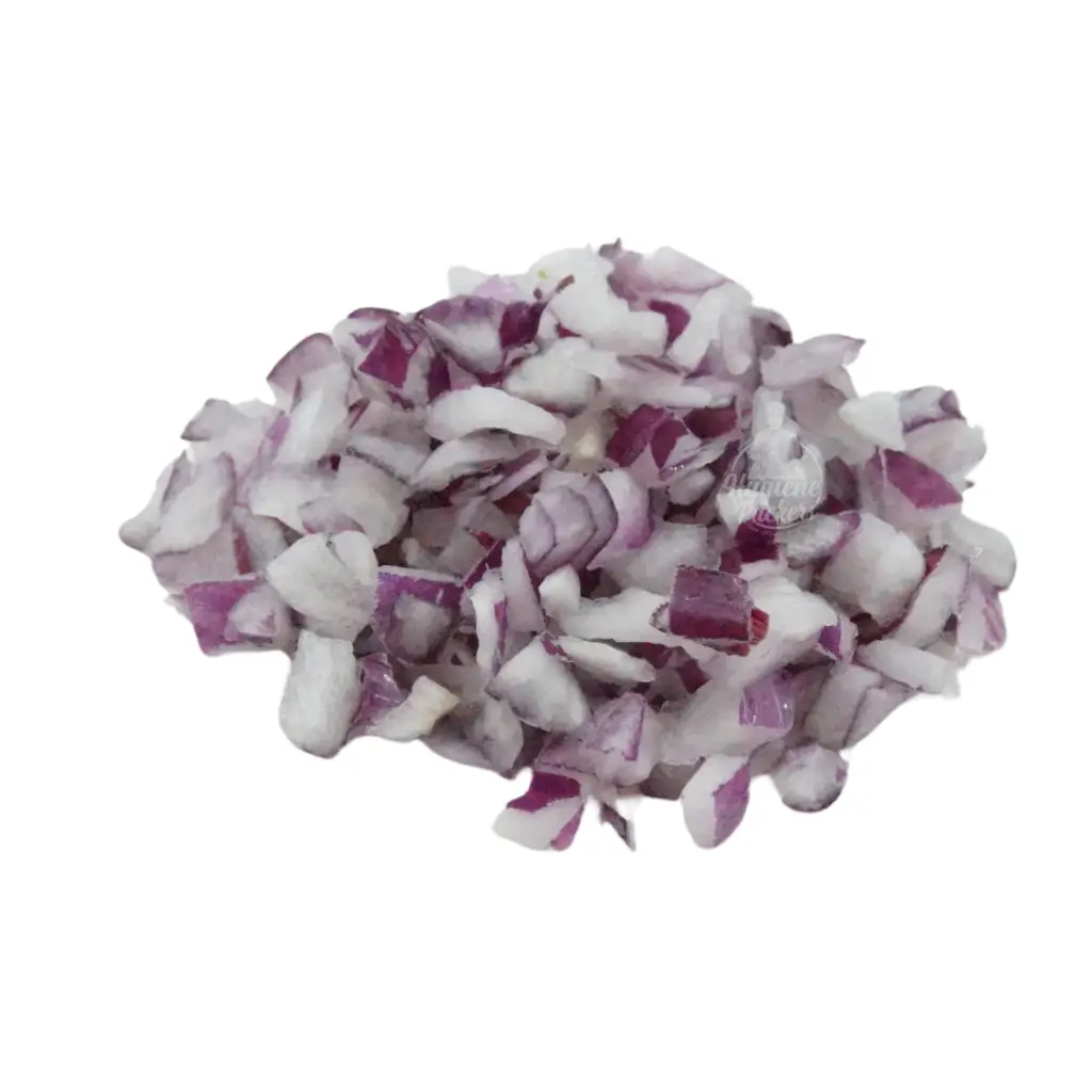 Chopped red onions