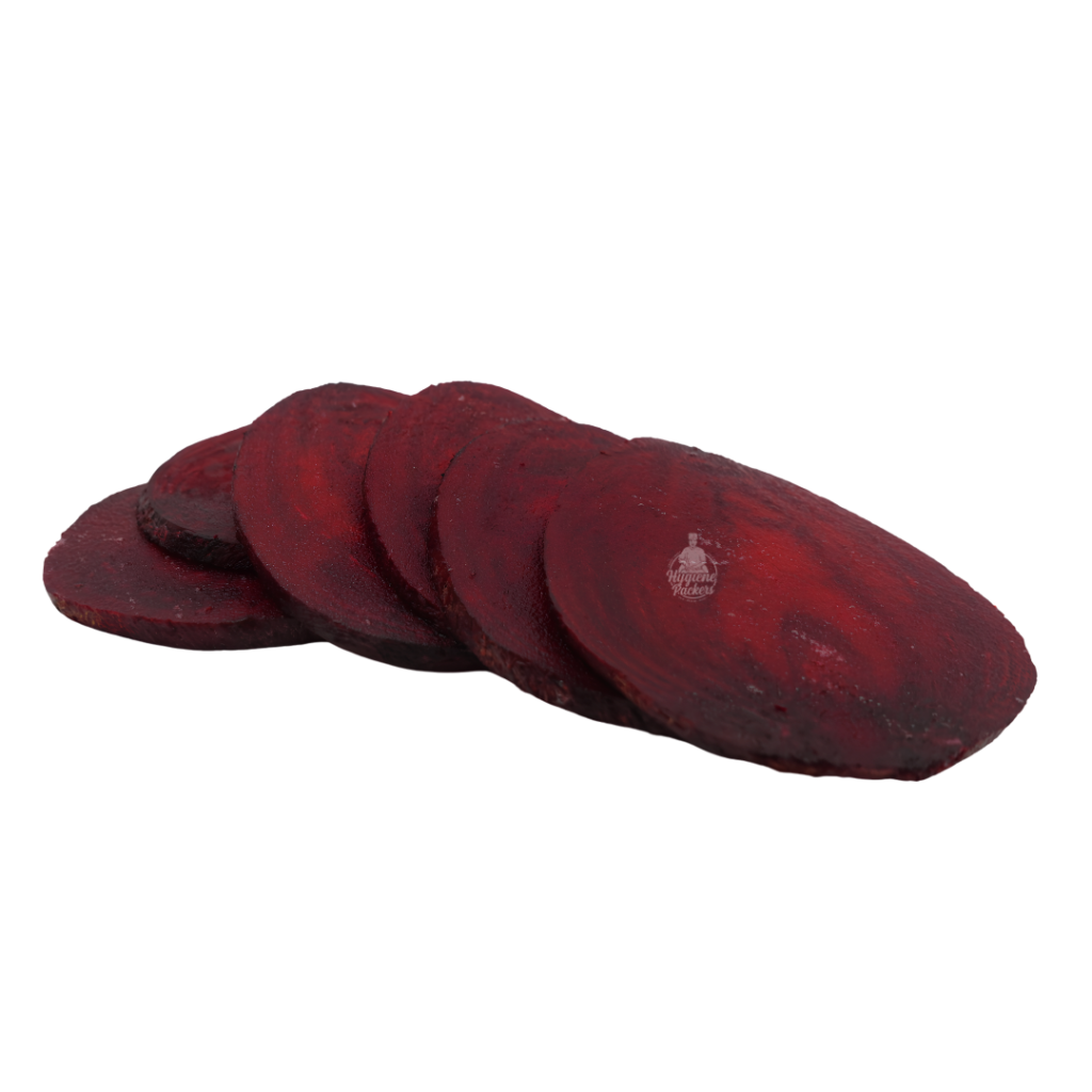 Sliced beetroot on white background