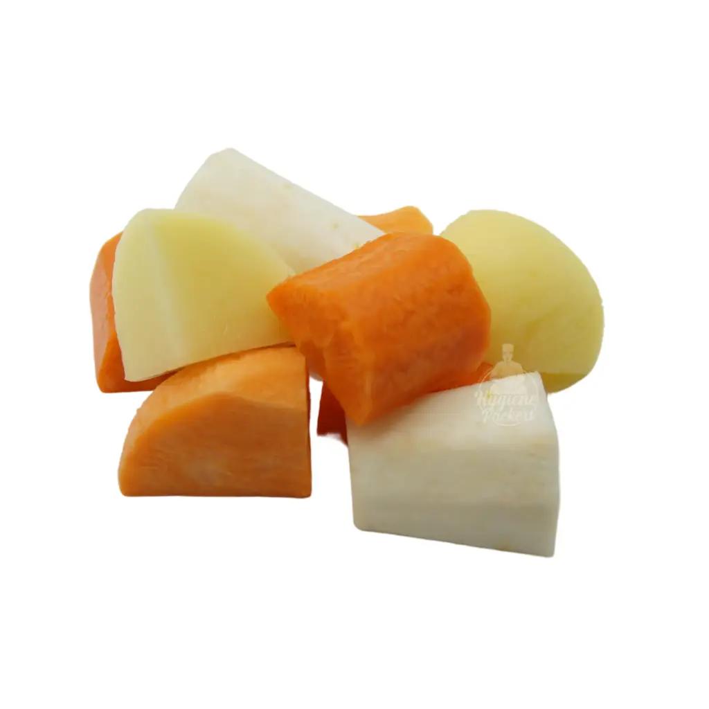 Diced root vegetables