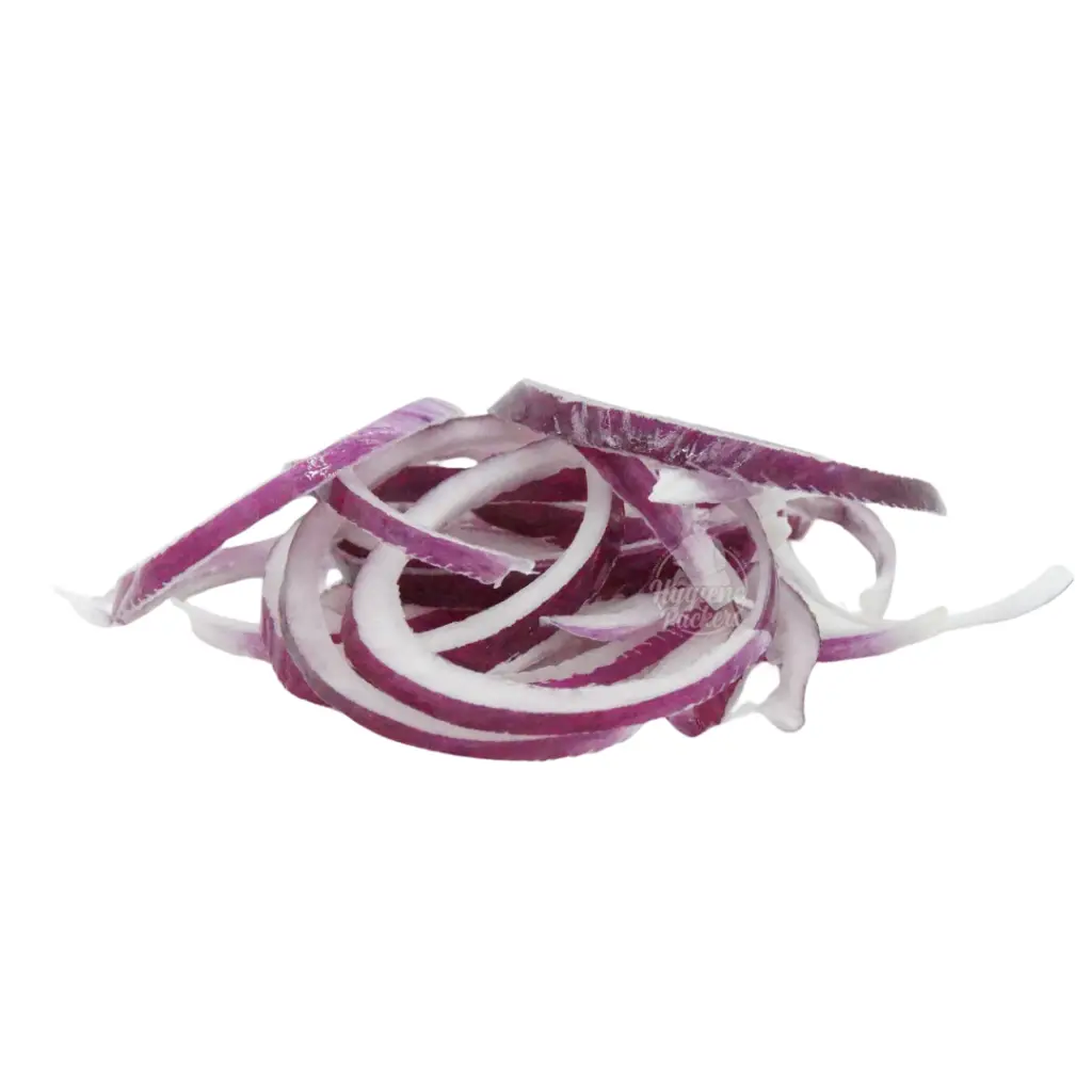 Sliced red onions