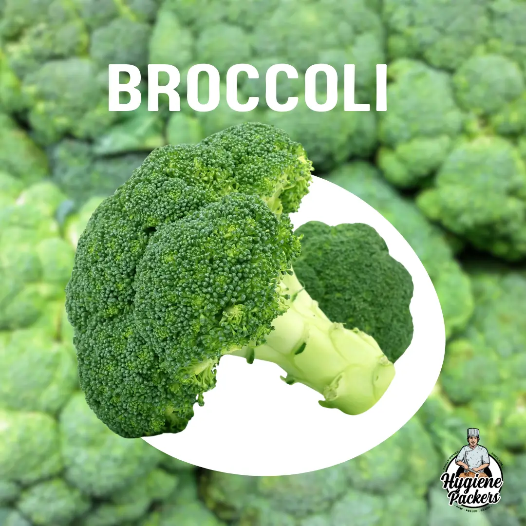 Fresh broccoli on a white plate