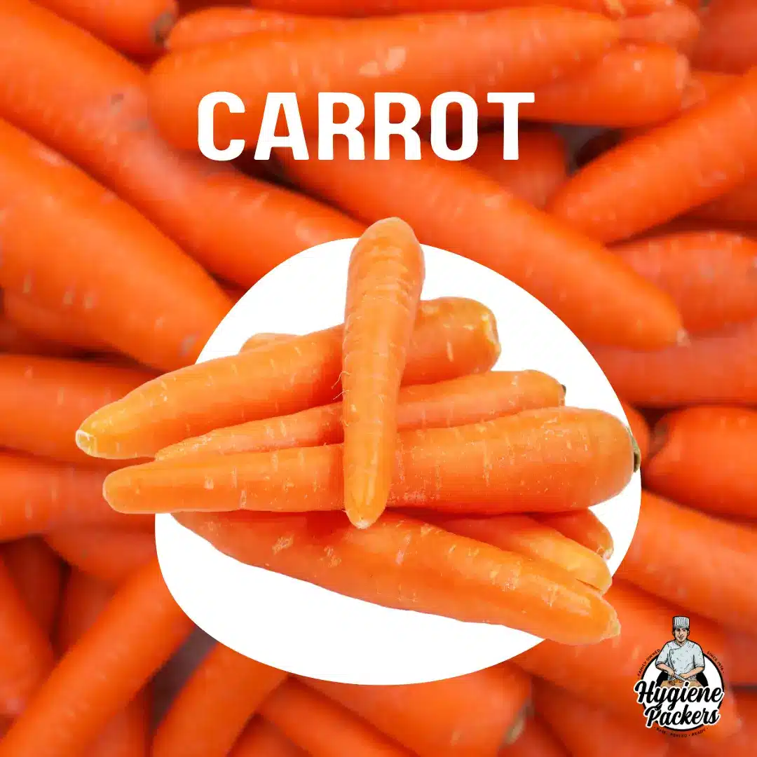 Fresh carrots in a pile