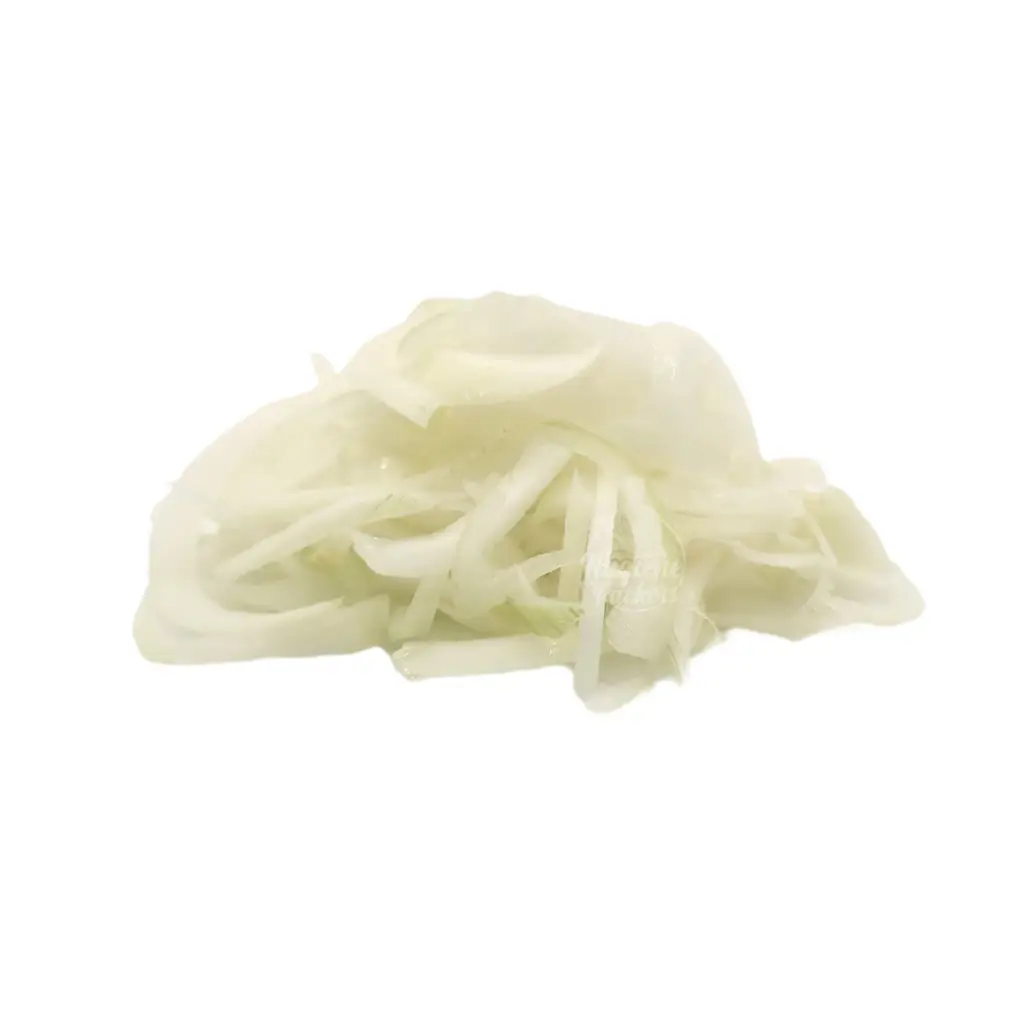 Shredded cabbage on white background