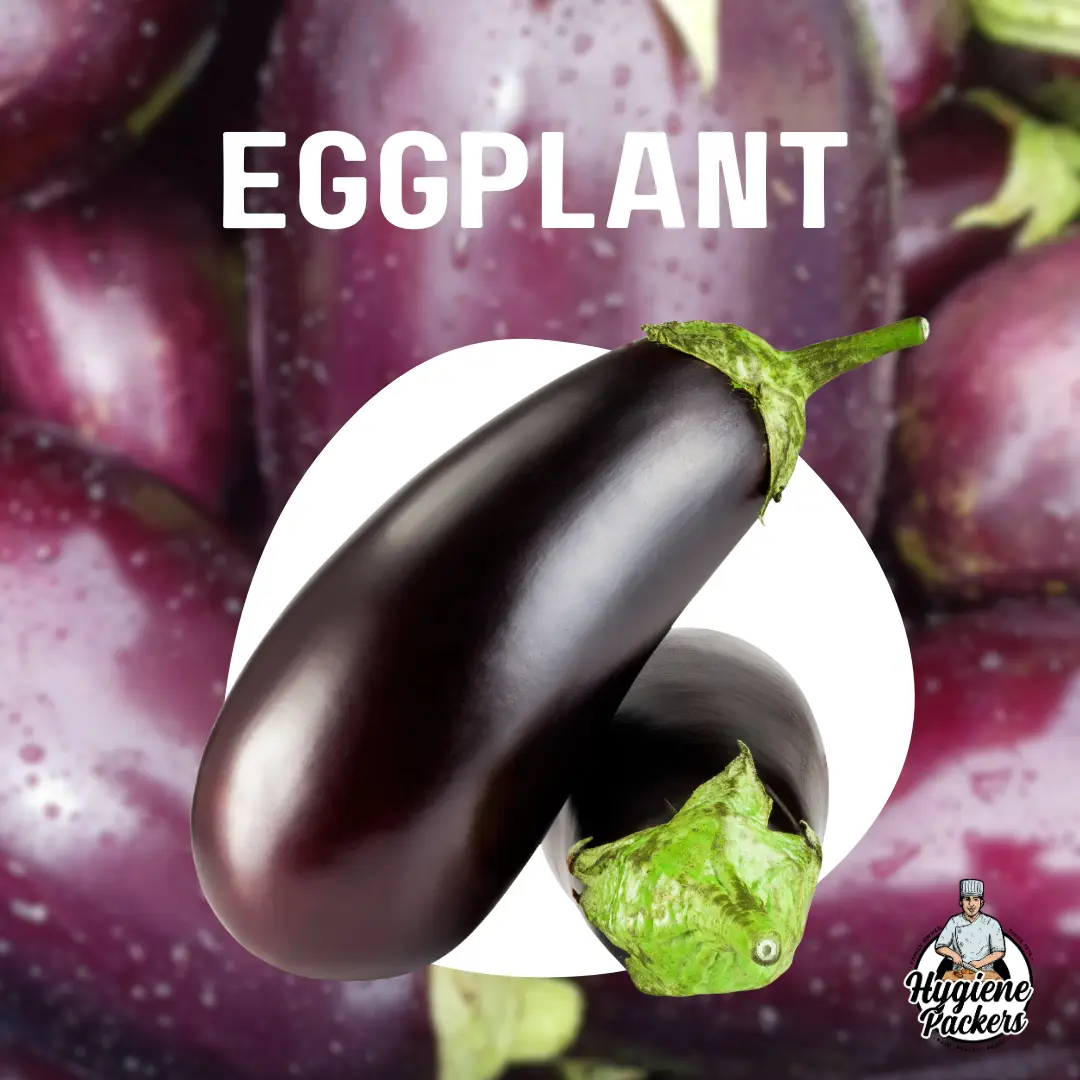 Fresh purple eggplants for sale