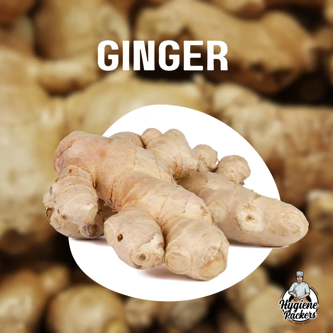 Fresh ginger root closeup