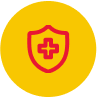 Health protection shield icon