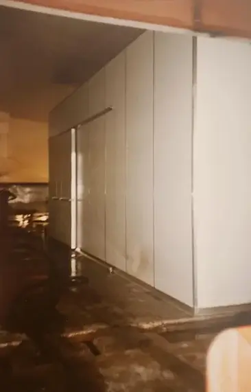 Walk-in freezer interior wall