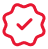 Red checkmark verified badge