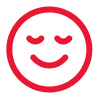 Red pixelated smiley face