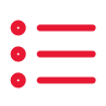Red menu icon