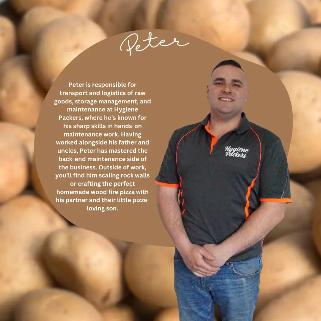 Peter, Hygiene Packers employee