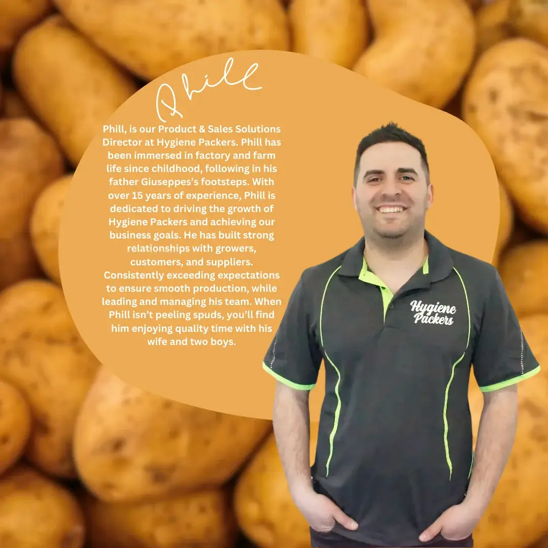 Phil with potatoes