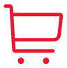 Red shopping cart icon
