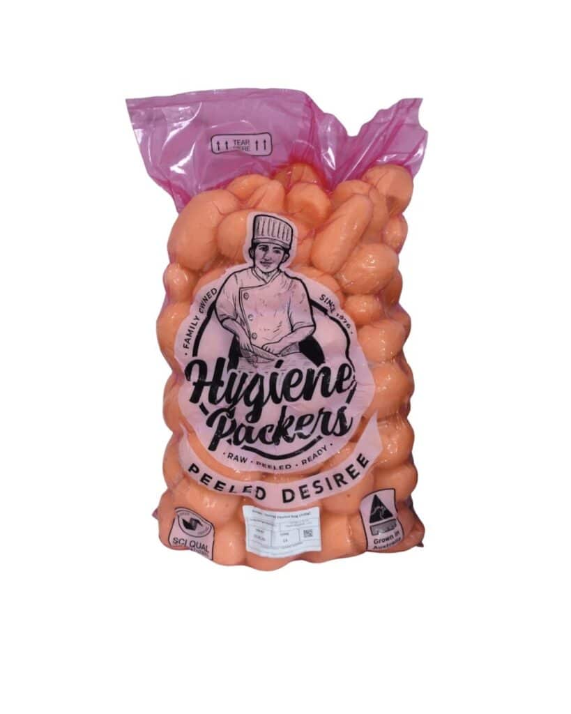 Bag of peeled desiree potatoes