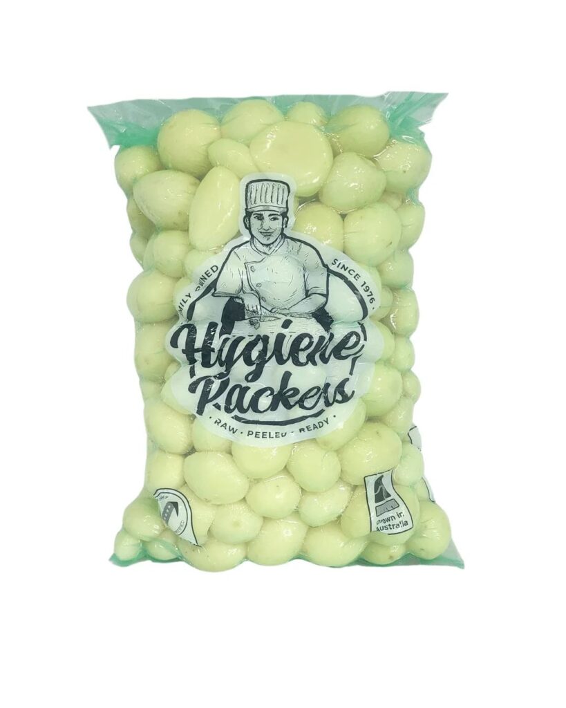 Bag of fresh peeled garlic